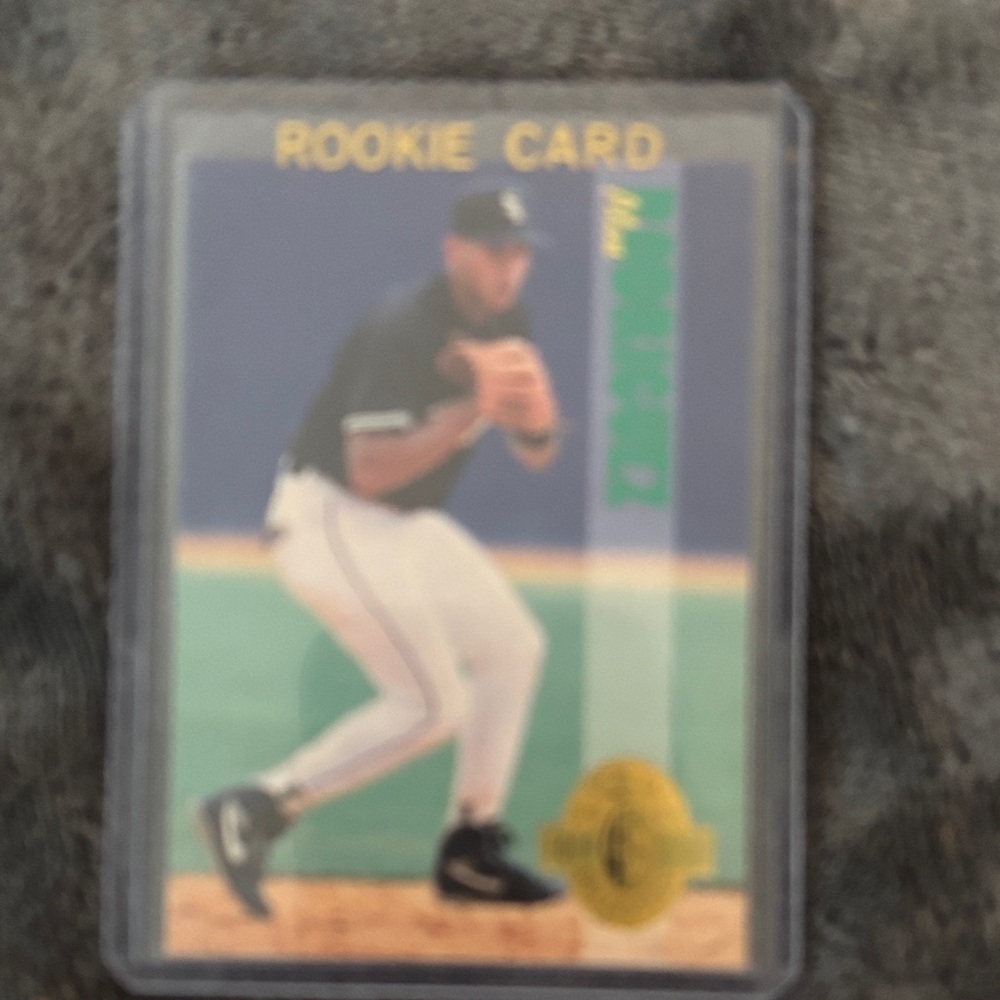 Rookie Baseball Card with Black and White Uniform